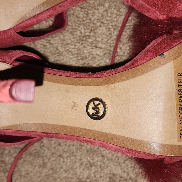 🎄🎄NWOT MICHAEL MICHAEL KORS OPEN TOE FUR HEELS - Picture 4 of 9